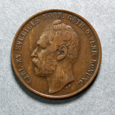SLM 16718 - Mynt, 5 öre bronsmynt 1872, Karl XV