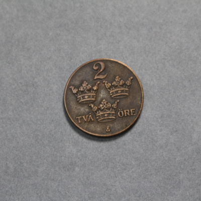 SLM 16761 - Mynt, 2 öre bronsmynt 1937, Gustav V