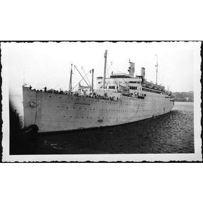 SLM P2017-0571 - M/S Gripsholm, med vilken Bertil Nyman reste till USA 1949