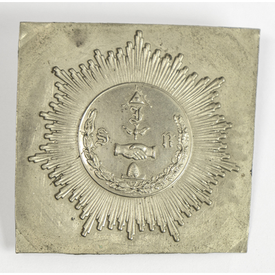 SLM 51362 - Stamp/kliché, reliefstämpel av nickel, heraldiska motiv och 
