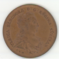 SLM 34864 - Medalj av brons, graverad av Johan Carl Hedlinger, Ulrika Eleonora 1732