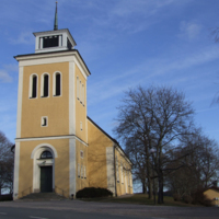 SLM D08-823 - Ärla kyrka, kyrkoanlägnning.