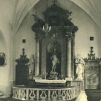 SLM M012045 - Altaret i Ludgo kyrka år 1940