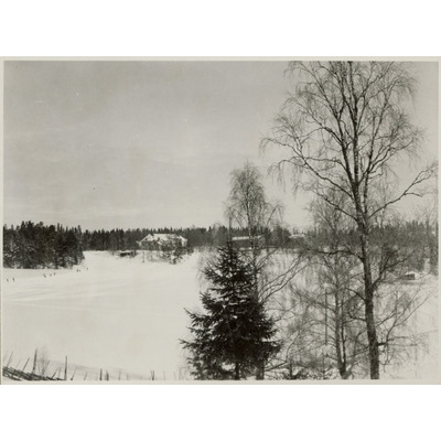 SLM P2020-0407 - Vy över Kyrksjön vid Solbacka Läroverk, 1931