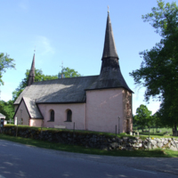 SLM D10-431 - Ripsa kyrka, exteriör sedd från nordväst.