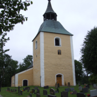 SLM D10-476 - Trosa Lands kyrka, exteriör från väster.