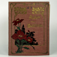 SLM 36475 - Minnesalbum med jugendmotiv, innehåller olika program från ca 1900-1910