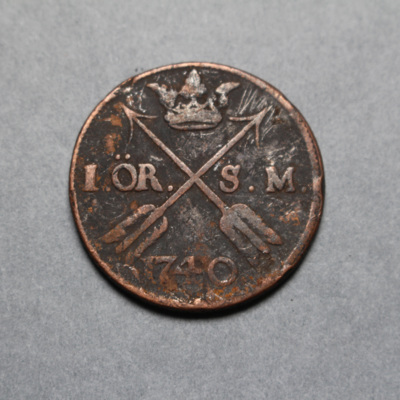 SLM 16891 - Mynt, 1 öre kopparmynt 1740, Fredrik I