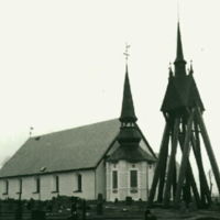 SLM A2-592 - Sköldinge kyrka och klockstapel