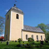 SLM D10-956 - Tystberga kyrka, kyrkoanläggningen från sydväst.