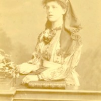SLM M032081 - Clara Fleetwood född Sandströmer (1861-1942), utklädd