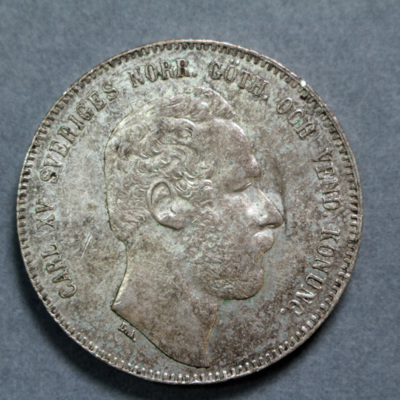SLM 16703 - Mynt, 4 riksdaler silvermynt 1871, Karl XV