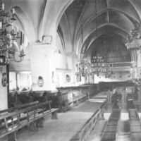 SLM M021576 - Raden ner mot orgelläktaren, kortet tagit från altaret