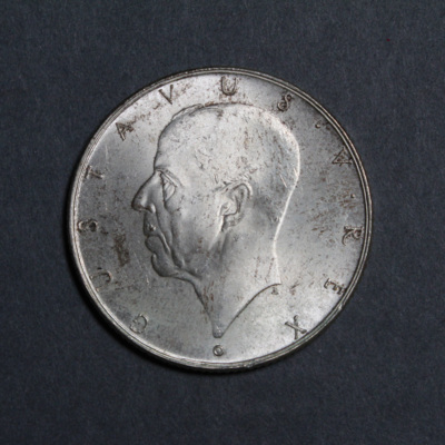 SLM 12597 40 - Mynt, 2 kronor silvermynt typ IV 1938, Gustav V