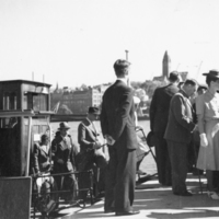 SLM P09-923 - Sjösättning i Göteborg 12 juli 1945 av A-B Disas M.S. ”Yvonne”