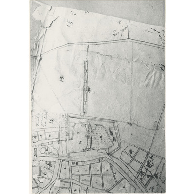 SLM M008293 - Del av karta från ägomätning av Väderbrunn 1 i Bergshammar år 1694, Lantmäteristyrelsens arkiv