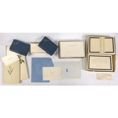 SLM 39484 1-6 - Tryckta kort, från bröllop till begravning, Maud och Elof Grill