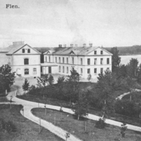 SLM P07-1864 - Vykort, Lasarettet i Flen, tidigt 1900-tal
