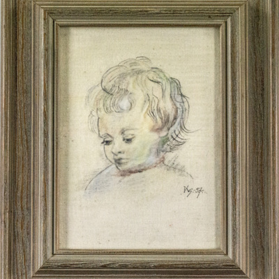 SLM 37592 - Tavla, barnporträtt efter Rubens, från Mälarsjukhuset i Eskilstuna