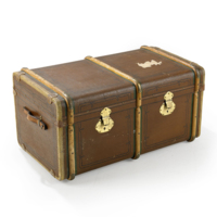 SLM 14108 - Koffert av trä klädd med pegamoid från 1900-talets början