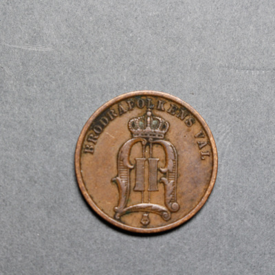 SLM 8387 - Mynt, 2 öre bronsmynt 1901, Oscar II