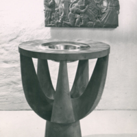 SLM P2015-839 - Dopfunt och relief i Alfta kyrka, Hälsingland 1959
