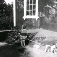 SLM M030161 - Barn lekar i trädgården