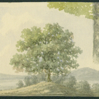 SLM 6459 1-2 - Akvarell, landskap av Gustaf August Lillja (1798-1884), Nyköping