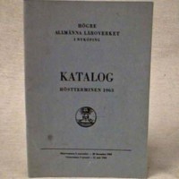 SLM 31171 1 - Skolkatalog för Nyköpings Högre Allmänna Läroverk, höstterminen 1963