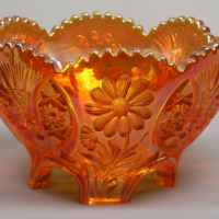 SLM 9317 - Skål av orange lysterglas, 