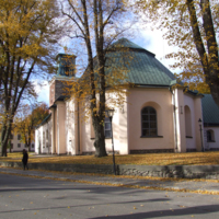 SLM D10-1343 - S:t Nicolai kyrka, exteriör från sydost.
