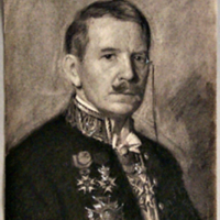 SLM 7196 - Kolteckning, självporträtt, Bernhard Österman (1870-1938)