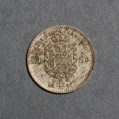 SLM 16617 - Mynt, 1/16 riksdaler silvermynt 1848, Oscar I
