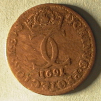 SLM 16170 - Mynt, 5 öre silvermynt 1691, Karl XI