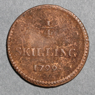 SLM 16443 - Mynt, Gustav IV Adolf, 1/2 skilling 1799, Riksgäldskontorets polletter