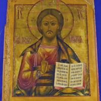 SLM 10382 - Ikon, Kristus Allhärskaren, 1800-talets andra hälft