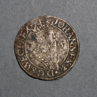 SLM 16844 - Mynt, 2 öre silvermynt typ IV 1575, Johan III