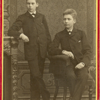 SLM P11-5958 - Foto, Gustaf (1869-1928) och Erik Indebetou (1870-1951) år 1882