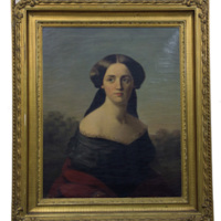 SLM 24555 - Porträtt av Sophie Rudbeck (1830-1901) målad av hennes bror Alexander Rudbeck