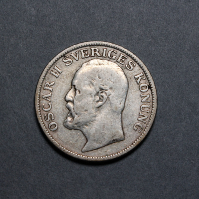 SLM 8374 - Mynt, 1 krona silvermynt 1906, Oscar II