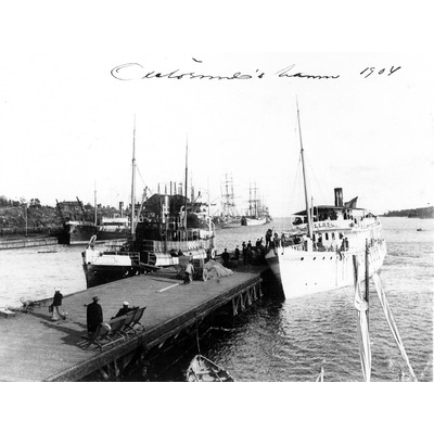 SLM P12-936 - Kanalbåten Pallas i Oxelösunds hamn 1904