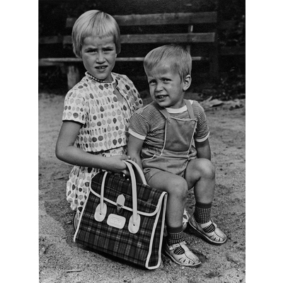 SLM P2017-0578 - Bertil Nymans barn Gunnel och Claes år 1962