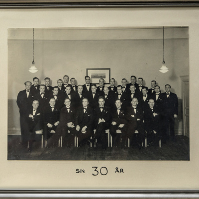 SLM 37480 - Inramat foto, Manskören SN i Nyköping, 30-årsjubileum 1937