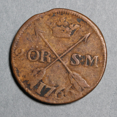 SLM 16920 - Mynt, 2 öre kopparmynt 1766, Adolf Fredrik