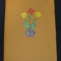 SLM 31144 1 - Ritmapp av brunt papper med papperscollage, från 1926
