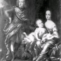 SLM M026401 - Porträttmålning, Carl XII, Hedvig Sofia och Ulrika Elionora