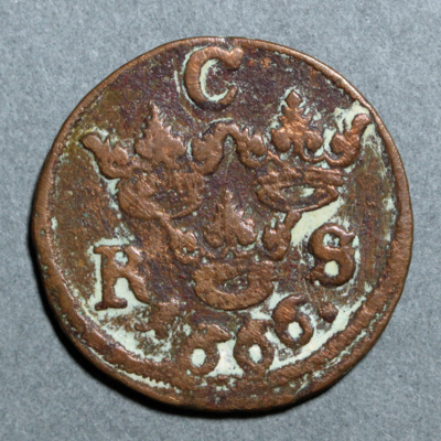 SLM 16204 - Mynt, 1/6 öre kopparmynt 1666, Karl XI