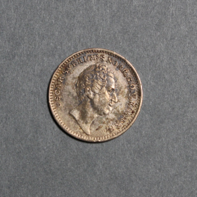 SLM 16620 - Mynt, 1/16 riksdaler silvermynt 1851, Oscar I