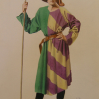 SLM 24479 10 - Akvarell, man i medeltida dräkt, Arvid Ek (1904-1978)