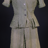 SLM 37083 1-3 - Karin Wohlins klänning från 1940-talet.